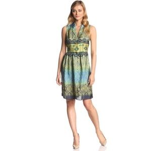 PENDLETON 100% SILK WASHABLE SOUTHWESTERN MARIKA DRESS GUC SZ 12P CAREER CASUAL